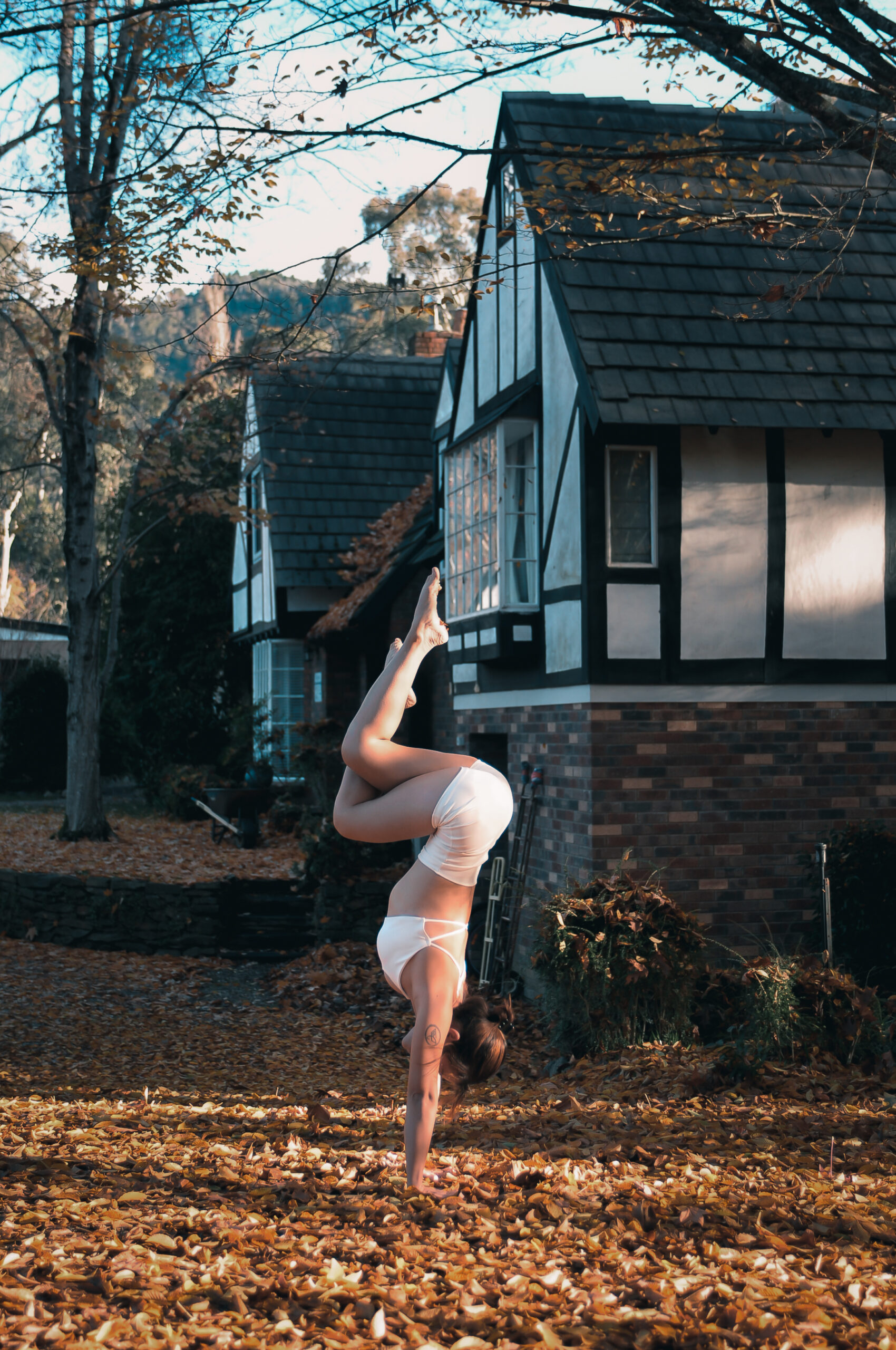 Advanced Yoga Pose - Handstand with Upward Arrow